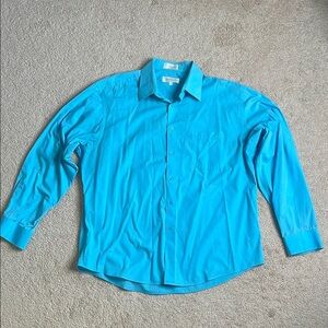 Marquise Blue Dress Shirt Elegant Long Sleeve